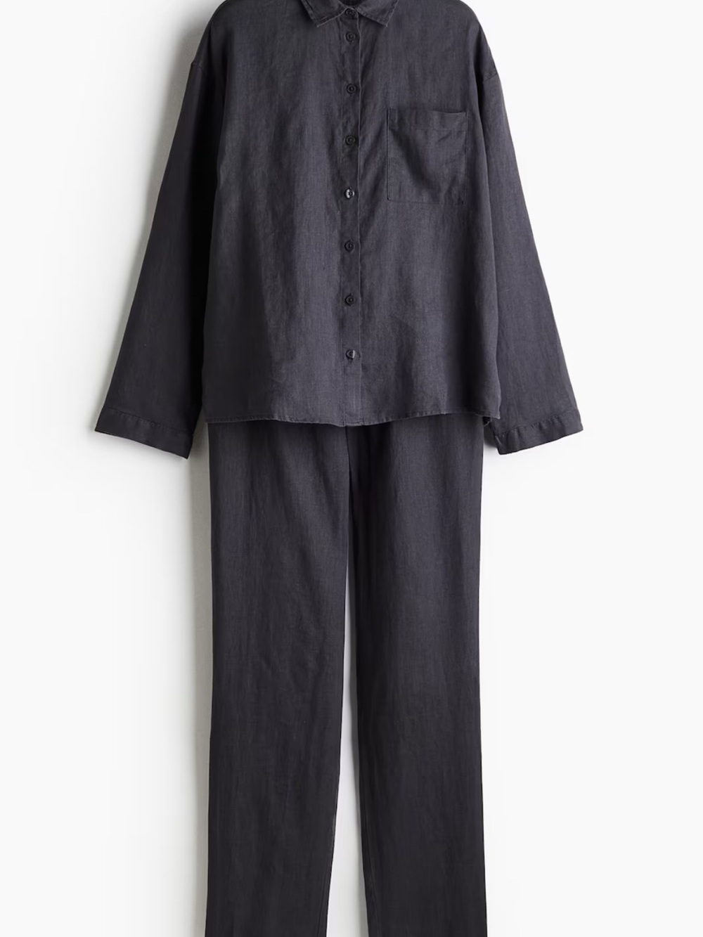 H&M Home Washed Linen Pajama Set size L
